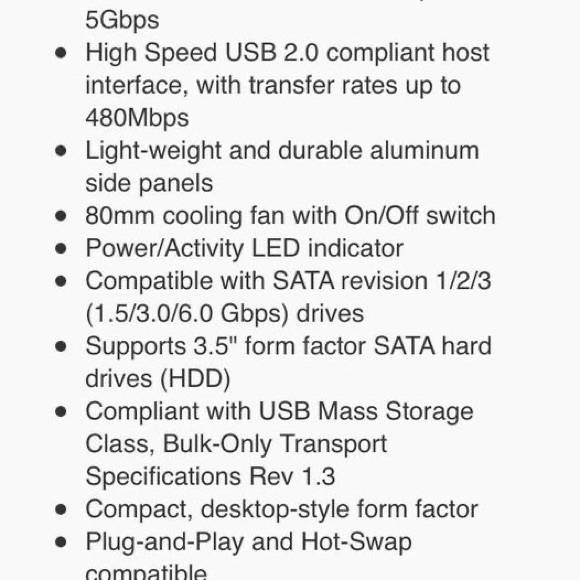 startech.com superspeed usb 3.0 - 3.5in SATA HDD enclosure with fan - Picture 7 of 8